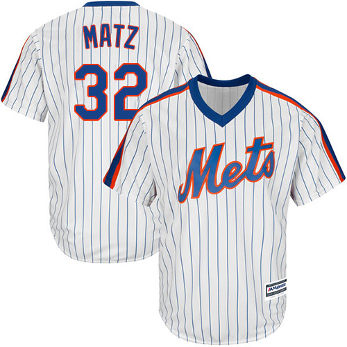 Mets #32 Steven Matz White(Blue Strip) Alternate Cool Base Stitched Youth MLB Jersey